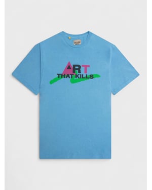 Camiseta Azul De Los 80 De Gallery Dept
