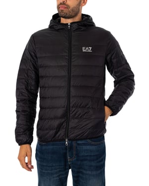 EA7 Chaqueta De Plumón Tejida, Negro