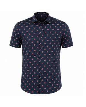 Camisa Azul Marino Con Estampado Floral De Ted Baker Miksho
