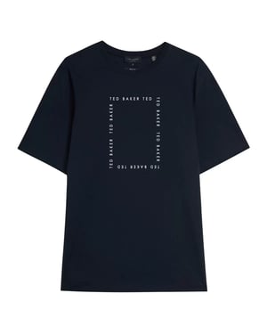 Camiseta Azul Marino Con Estampado Fyn De Ted Baker