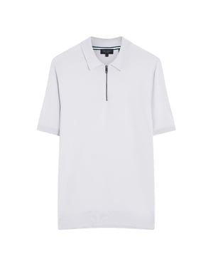 Polo Azul Claro Con Cremallera De Rayón Daldin De Ted Baker