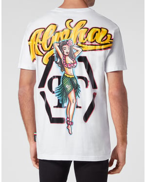 Camiseta De Cuello Redondo Hawaii