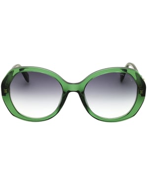 Gafas De Sol Marc Jacobs Con Montura Verde Y Detalles En Gris Y Azul Celeste