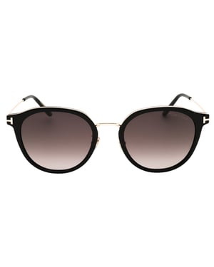 Gafas De Sol Negras Brillantes Con Lentes Degradadas Marrones De Tom Ford