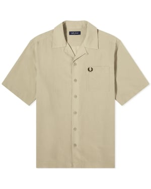 Camisa De Vacaciones Ligera Y Texturizada De Color Gris Cálido De Fred Perry