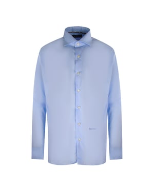 Camisa blanca de manga larga con logo liso de Aquascutum