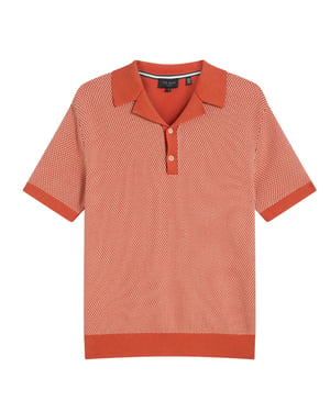 Polo De Punto Rojo Ted Baker Gregry Small Stitch