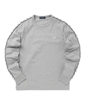 Camiseta De Manga Larga Fred Perry Con Cinta Adhesiva Color Gris Acero