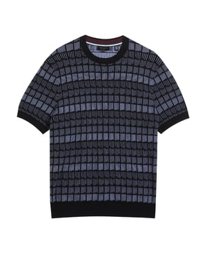 Camiseta Negra De Jacquard Regular Ted Baker Srevel