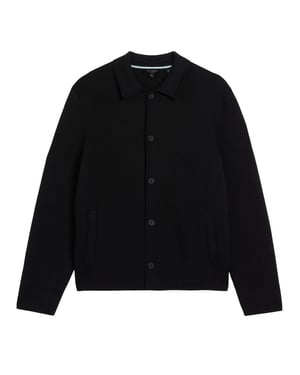 Chaqueta Cárdigan Negra De Punto Grueso Ted Baker Freder