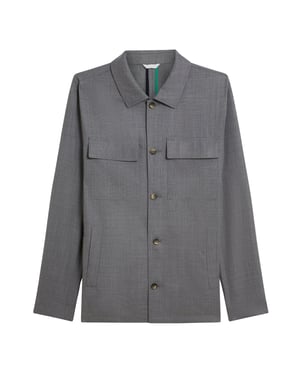 Chaqueta Ligera De Mezcla De Lana Gris Selwynj De Ted Baker