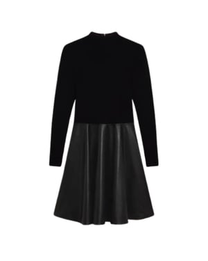 Vestido Midi De Ted Baker Con Falda De Piel Sintética