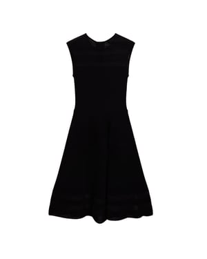 Vestido Skater Negro De Punto Saalli De Ted Baker Con Panel Invisible