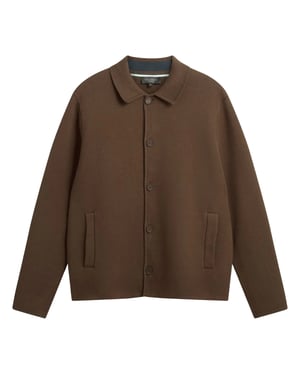 Chaqueta Cárdigan De Punto Grueso Color Caqui De Ted Baker Freder