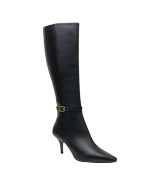 Botas Altas De Cuero Negras Con Tacón Piperr De Ted Baker