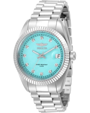 Invicta Specialty 51040 Reloj de mujer - Movimiento de cuarzo - Acero inoxidable con esfera azul - 36 mm