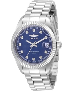 Invicta Specialty 51036 Reloj de mujer - Movimiento de cuarzo - Acero inoxidable con esfera azul - 36 mm