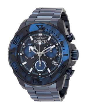 Invicta Carbon Hawk 51079 Reloj para hombre - Movimiento de cuarzo - Acero inoxidable con esfera azul - 48 mm