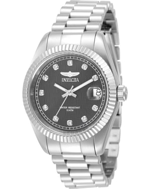Invicta Specialty 51039 Reloj de mujer - Movimiento de cuarzo - Acero inoxidable con esfera gris - 36 mm