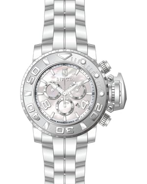 Invicta Jason Taylor 51316 Reloj de hombre - Movimiento de cuarzo - Acero inoxidable con esfera de nácar - 58 mm