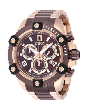 Invicta Jason Taylor 51288 Reloj para hombre - Movimiento de cuarzo - Acero inoxidable con esfera marrón - 50 mm