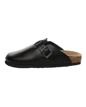 EVER AU Sandalias zueco confort piel hombre Hardhead - Piel negra