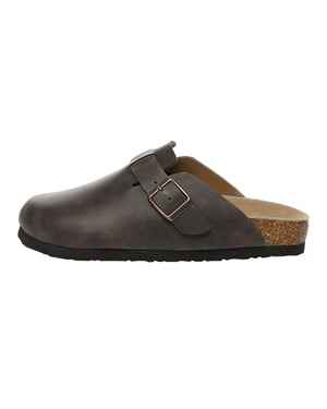 Sandalias EVER AU Men Hardhead Leather Comfort Clog - Piel engrasada marrón