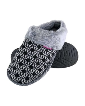 Zapatillas de casa de punto abiertas y cómodas de memory foam para mujer