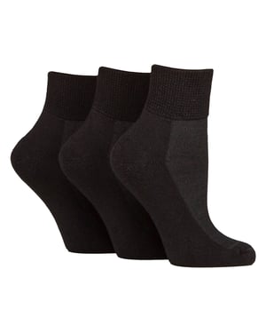 Paquete de 3 Calcetines de Tobillo Unisex de Bambú para Diabéticos Suaves Transpirables Ajuste Suave para el Día a Día