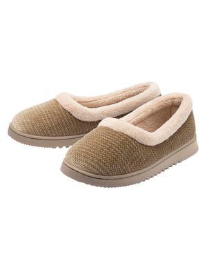 Zapatillas de ballerina texturizadas para mujeres color marrón cálido UK 3-8