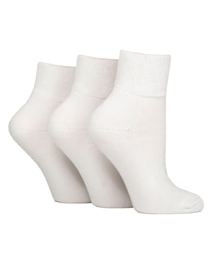 Paquete de 3 Calcetas Unisex de Bambú para Diabéticos Estañadas Suaves Transpirables Ajuste Suave para el Día a Día