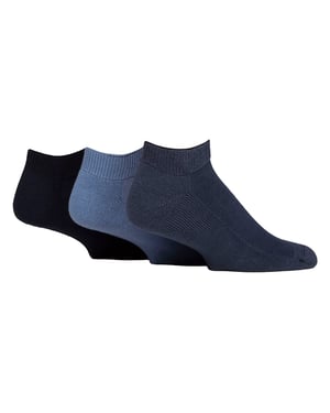 Paquete de 3 Calcetines Entrenadores Diabéticos Unisex de Bambú Suaves Transpirables Ajuste Suave para el Uso Diario