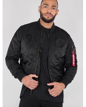 Chaqueta bomber MA-1 VF NASA para hombre de Alpha Industries en negro