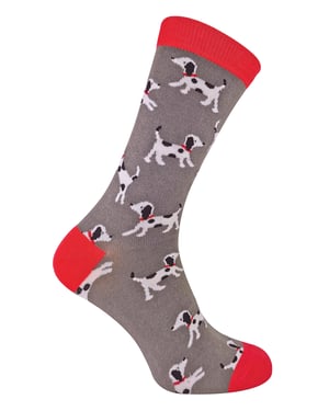 MR HERON - Calcetines de bambú con perros para hombre