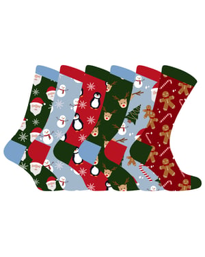 Calcetines de Navidad para Niños | Snob | Calcetines de Navidad para Niños y Niñas - Pack de 6