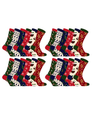 Calcetines de Navidad para Hombre | Calcetines Snob | Calcetines de Navidad para Hombre - 24 Pack
