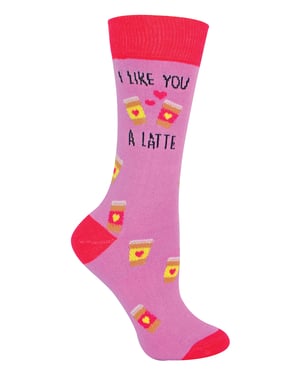 Urban Eccentric - 'I Like You A Latte' Divertido Regalo Novedoso | Calcetines para Hombre y Mujer - I Like You A Latte