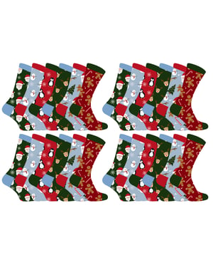 Calcetines de Navidad para niños | Snob | Calcetines de Navidad para niños y niñas - 24 Pack