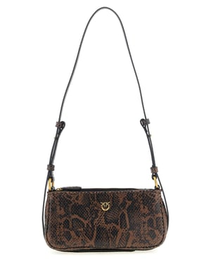 Bolso Cruzado de Piel de Ternera Marrón PINKO