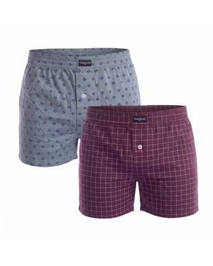 Paquete de 2 bóxer de algodón esencial para hombre A0100