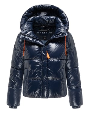 Chaqueta acolchada de invierno Marikoo Skyraa para mujer con capucha y diseño brillante