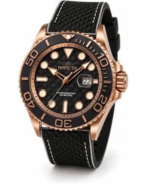 Invicta Grand Diver 51090 Reloj de Hombre - Movimiento de Cuarzo - Acero Inoxidable con Esfera Negra - 48 mm