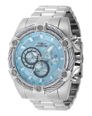 Invicta Bolt 69796 Reloj de Hombre - Movimiento de Cuarzo - Acero con Esfera Azul - 52 mm