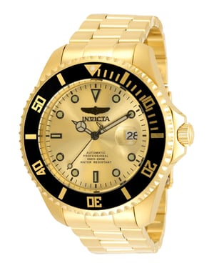 Invicta Pro Diver 35723 Reloj para hombre - Movimiento automático - Acero inoxidable con esfera dorada - 47 mm