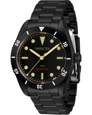 Invicta VINTAGE Pro Diver 34337 Reloj de Hombre - Movimiento Automático - Acero Inoxidable con Esfera Negra - 40 mm