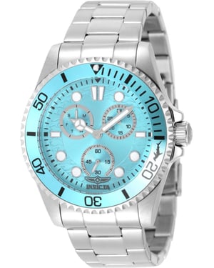 Invicta Pro Diver 51139 Reloj de Hombre - Movimiento de Cuarzo - Acero Inoxidable con Esfera Azul - 43 mm