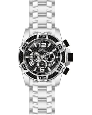 Invicta Pro Diver 51015 Reloj de Hombre - Movimiento de Cuarzo - Acero Inoxidable con Esfera Negra - 50 mm