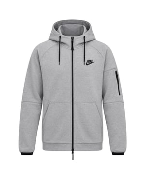 Sudadera Con Capucha De Felpa Gris Con Cremallera Completa Nike Sportswear Tech Essentials Para Hombre