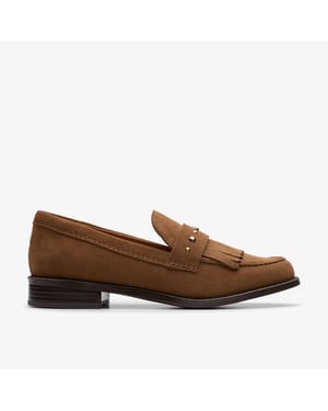 Hana Loafer Walnut Suede Zapatos