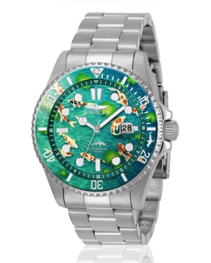 Invicta Pro Diver 51053 Reloj de Hombre - Movimiento de Cuarzo - Acero Inoxidable con Esfera Verde - 43 mm - Summerville